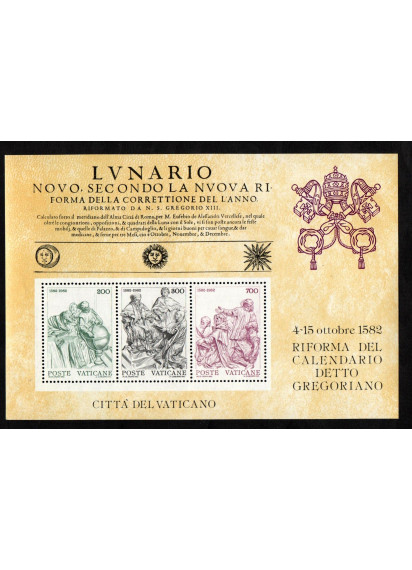 1982 4° Centenario Calendario Gregoriano Non Linguellato Giovanni Paolo II 